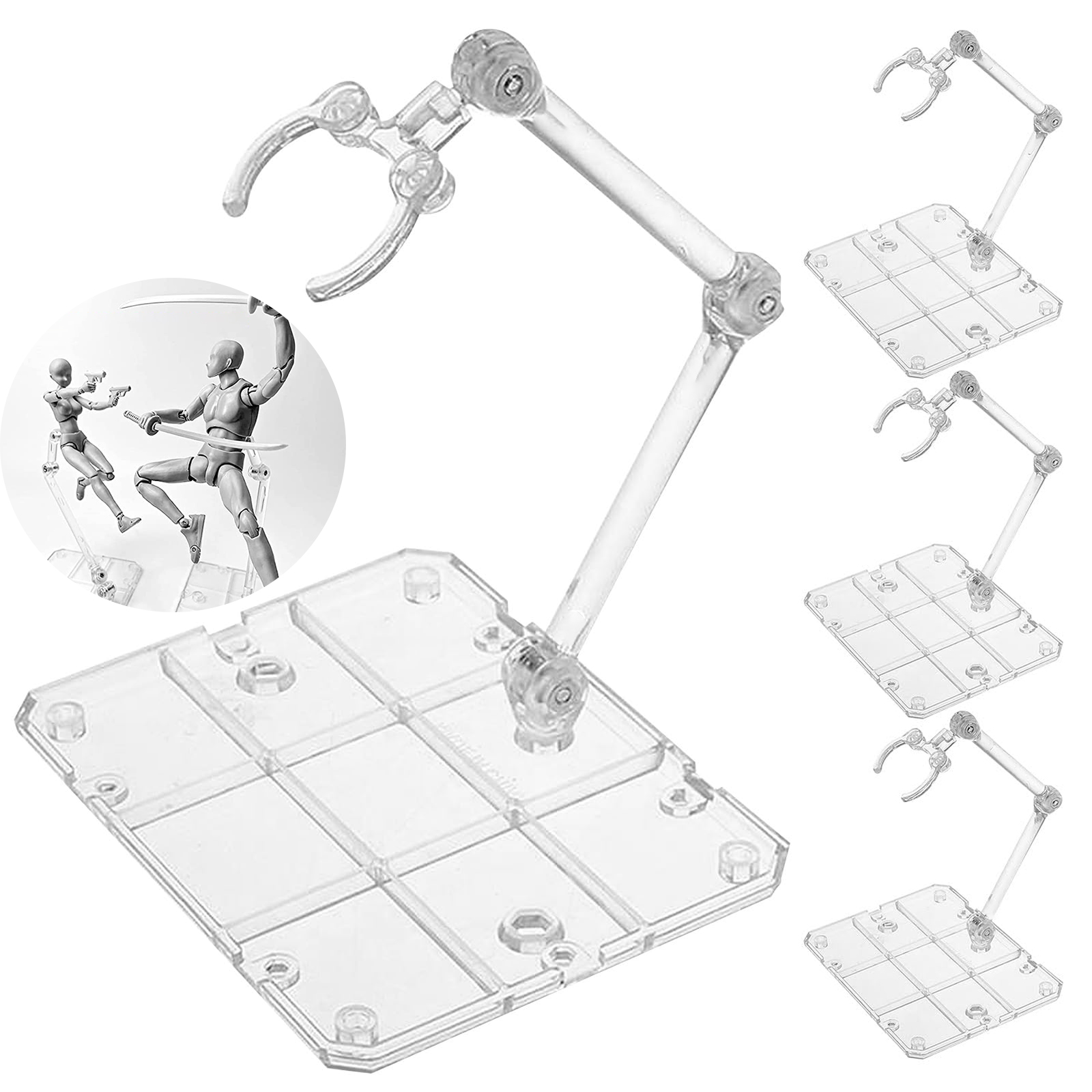 Model Kit Eva - Прозрачная подставка для фигурок, сборная фигурка,